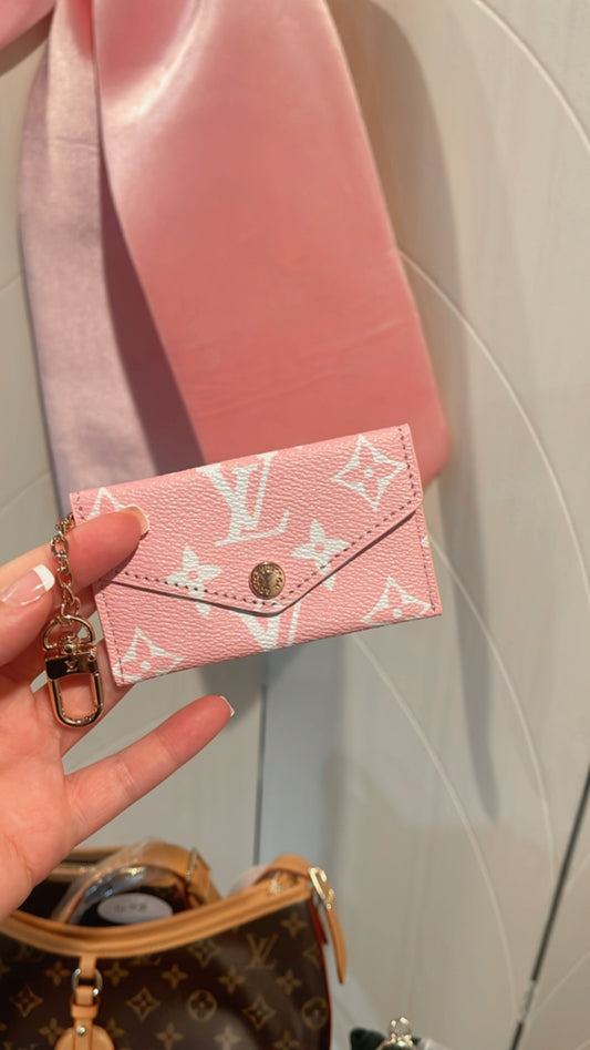Pink keychain wallet