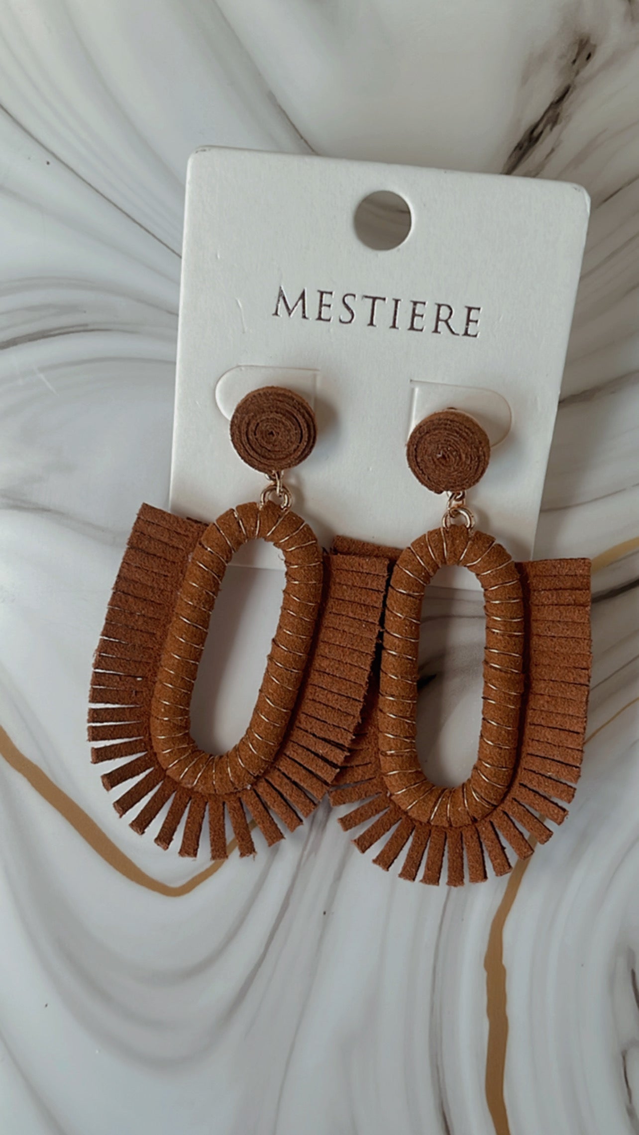 “Fall fringe” earrings