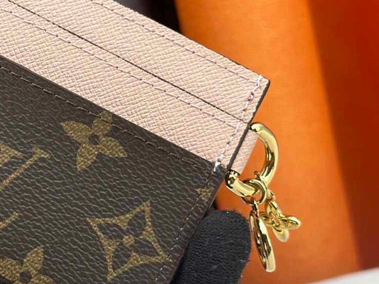 Baby pink charm card holder (pre order)