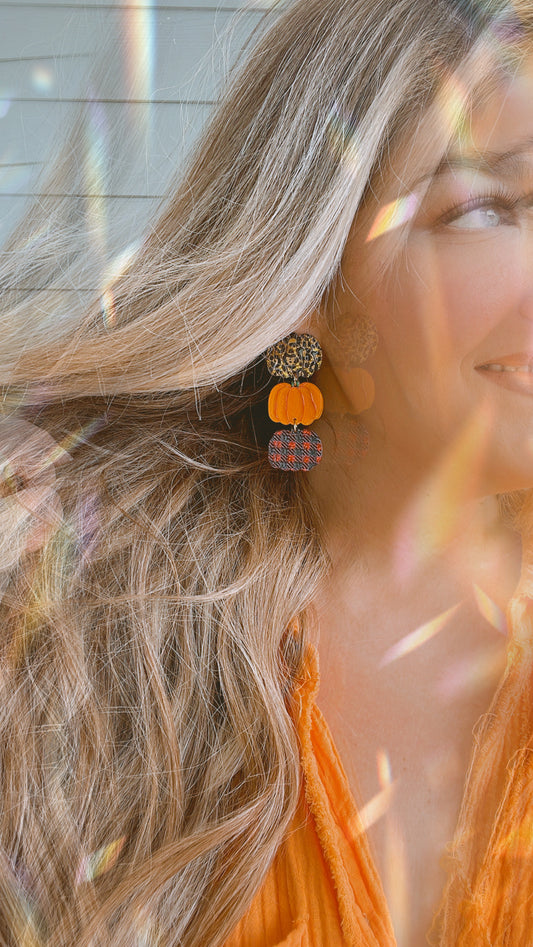 Fall trio earrings