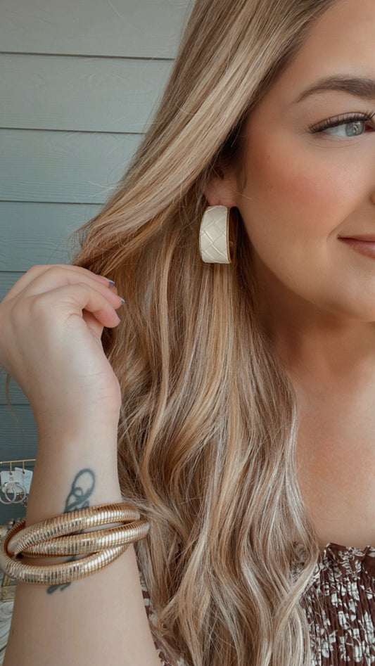 “Dreamy leather” earrings