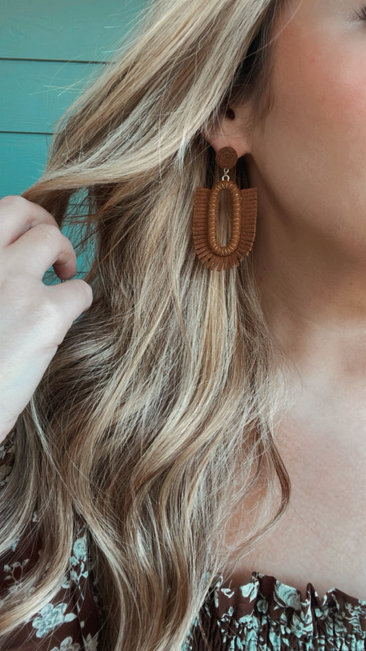 “Fall fringe” earrings