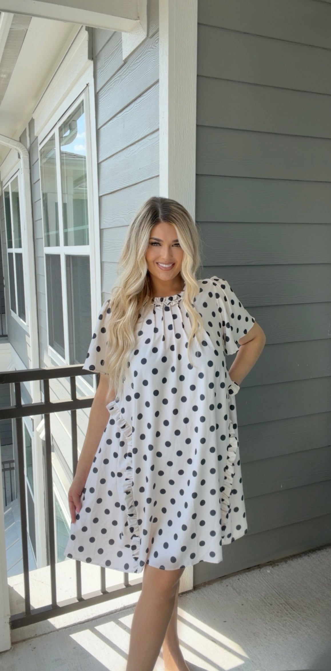 Sundays best polka dot dress
