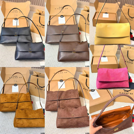 Large brown suede Coa bag