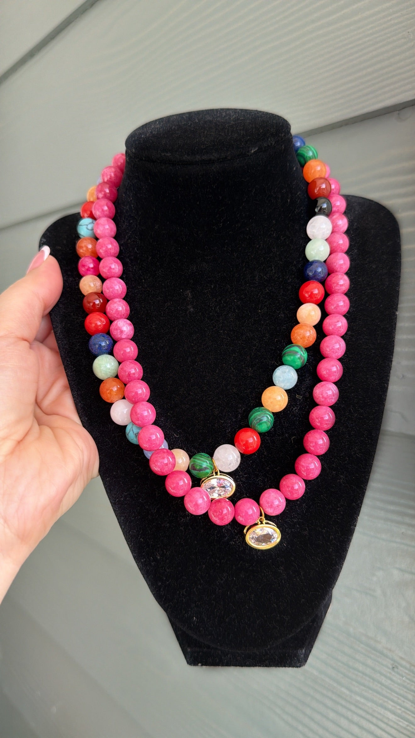 so colorful gem necklace