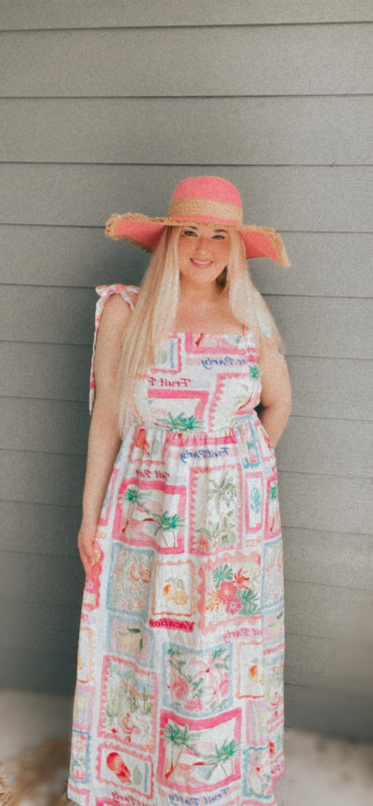 One hot pink summer maxi