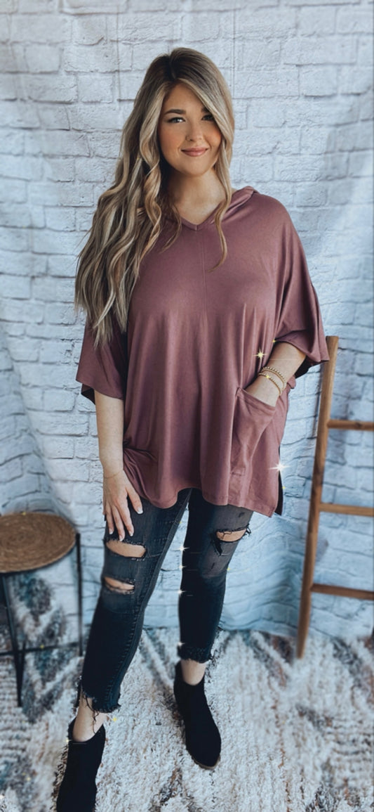 FEELING LIKE FALL top in red bean