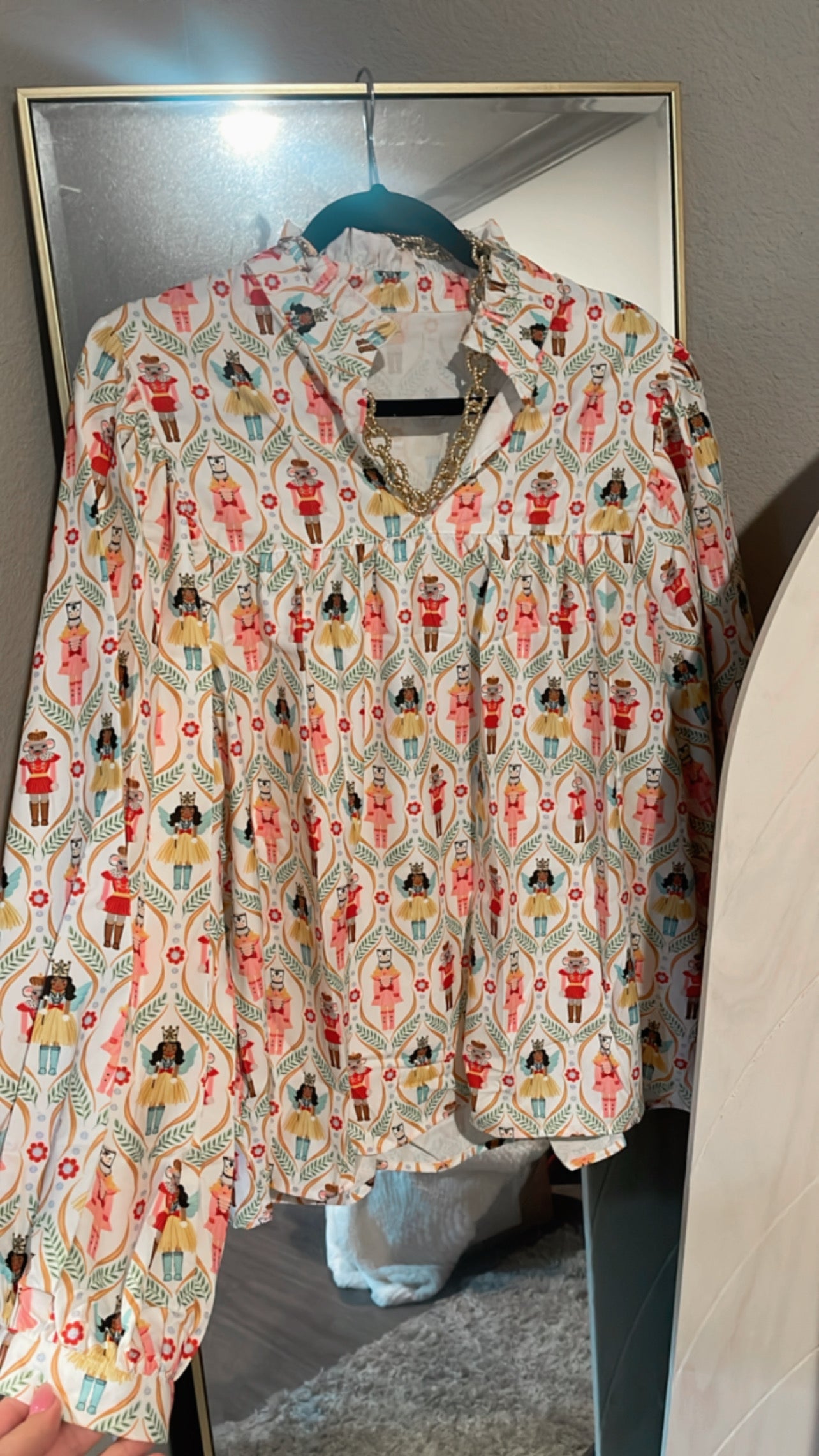Nutcracker printed top