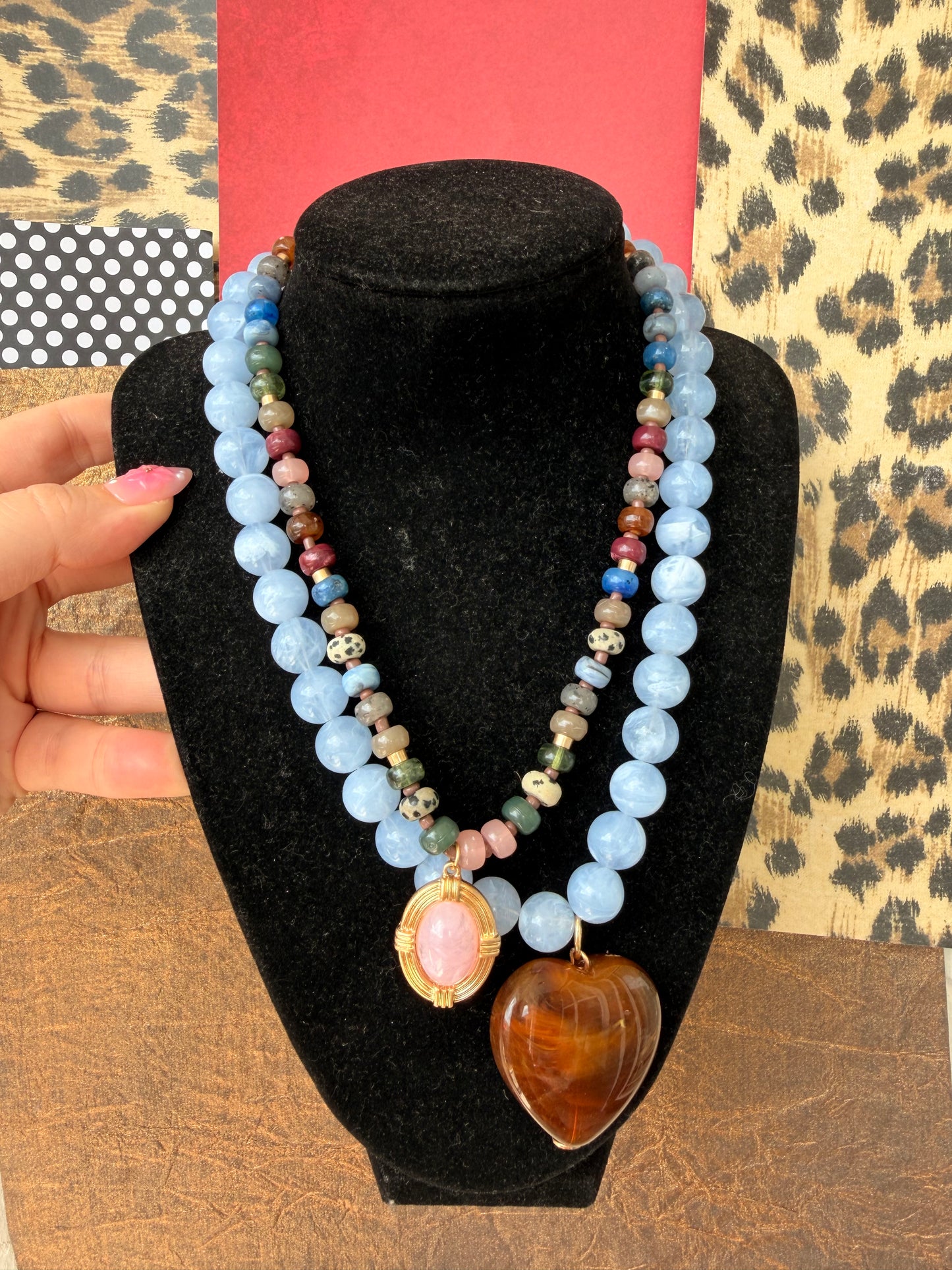 add some color chunky necklaces