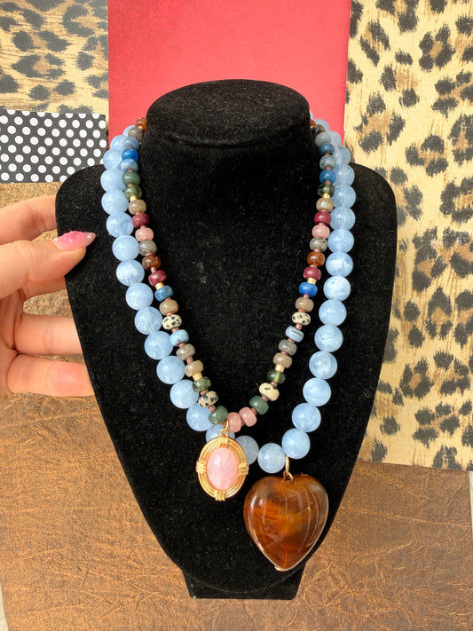 add some color chunky necklaces