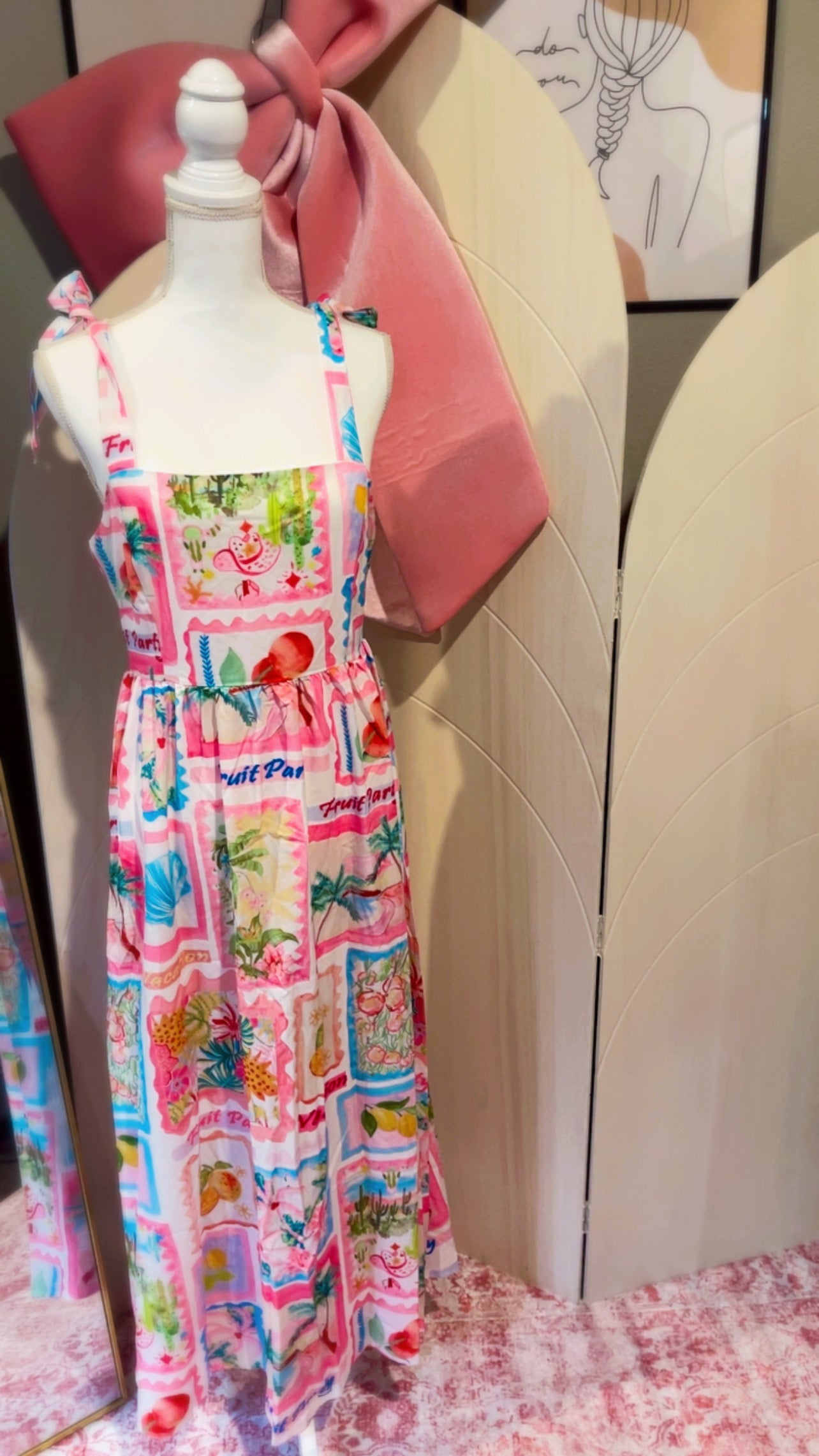 One hot pink summer maxi