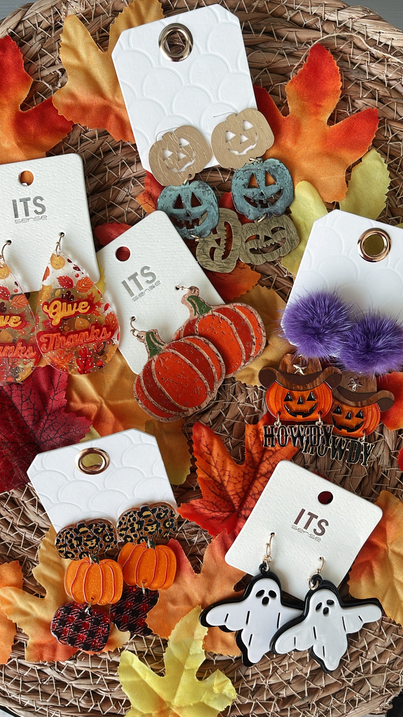 “GIVE THANKS” earrings