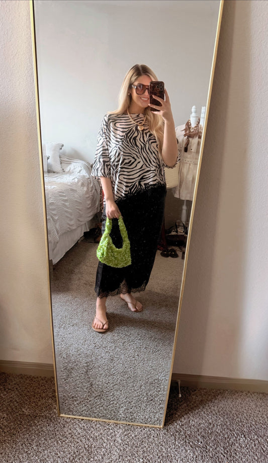 Zebra asymmetrical top!
