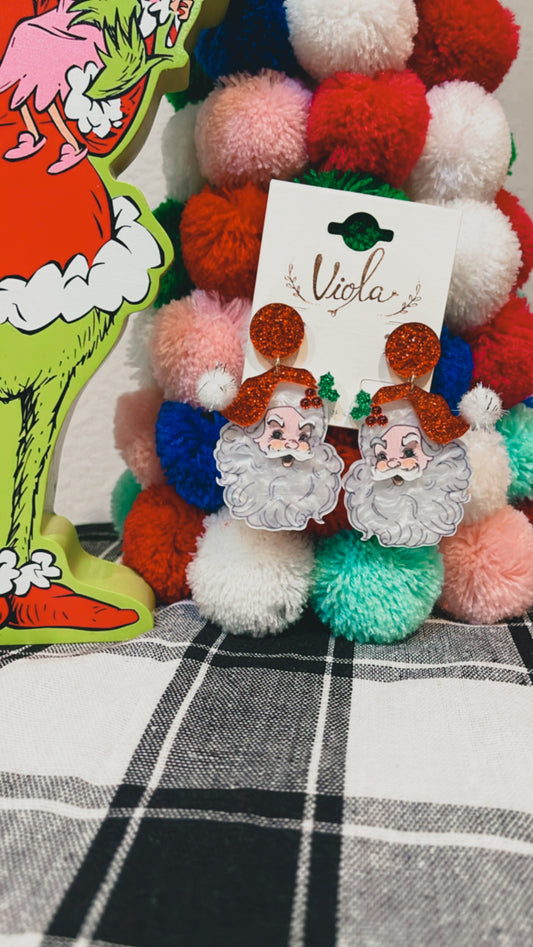 Vintage Santa earrings