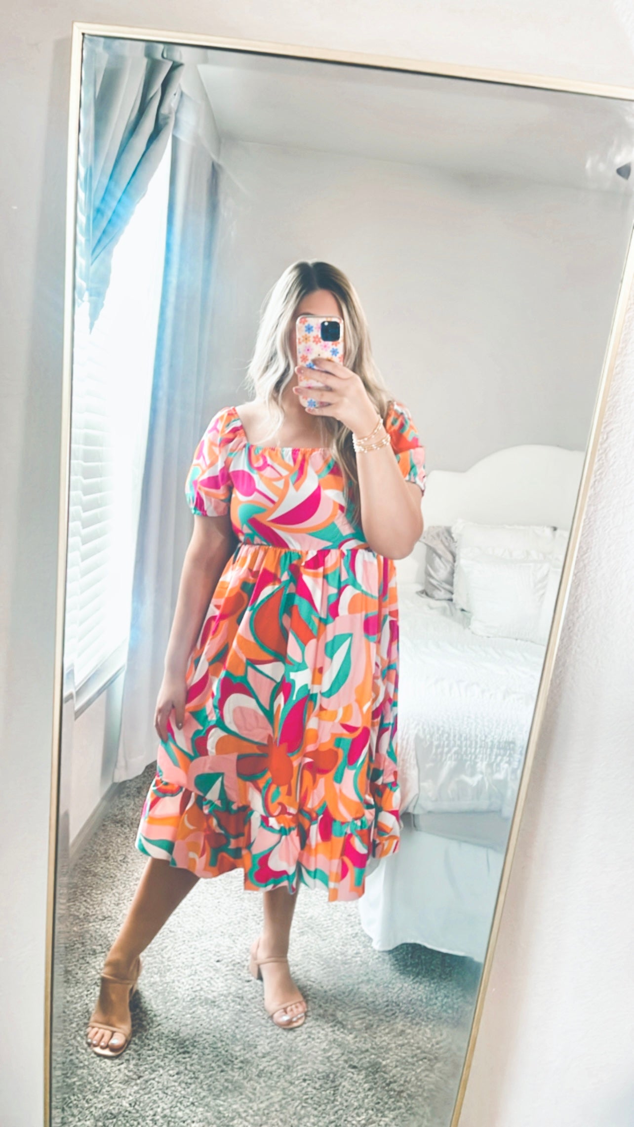 Abstract midi dress