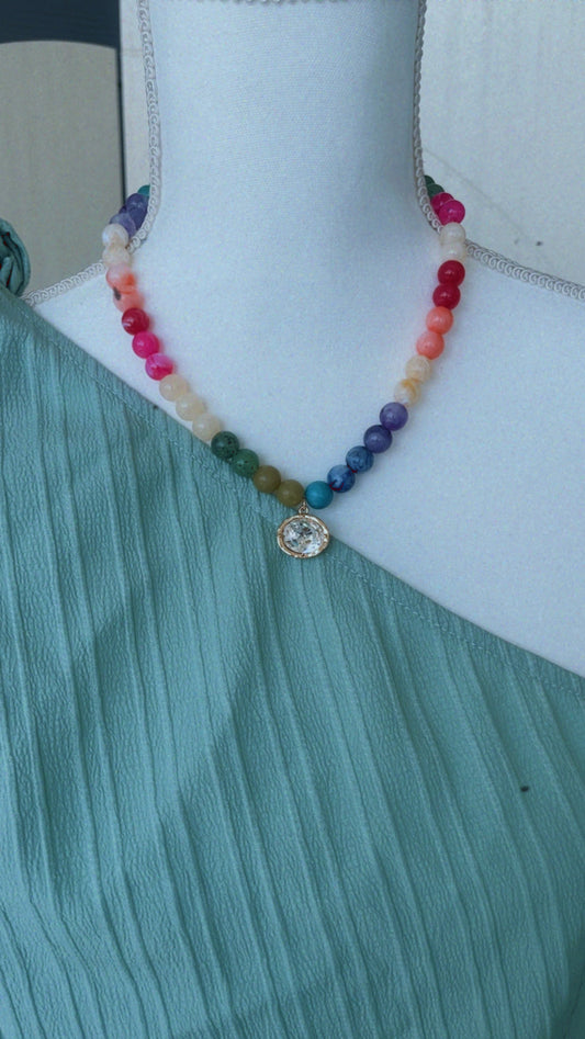 Gemstone multicolor necklace!