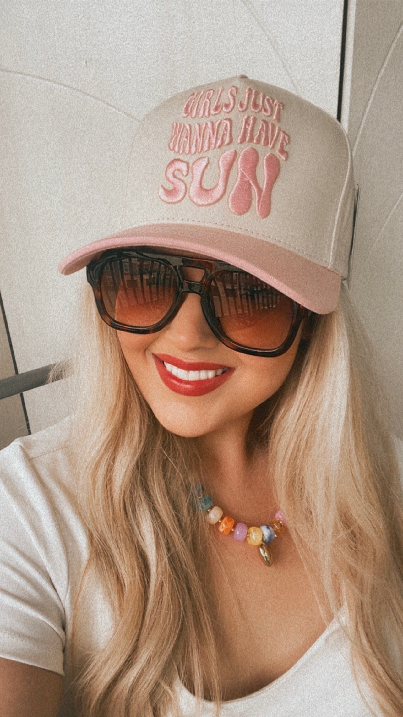 Girls just wanna have sun trucker hat
