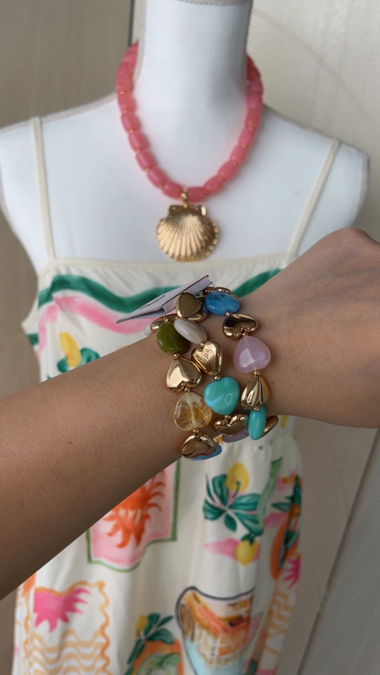 heart of gold multi color bracelets