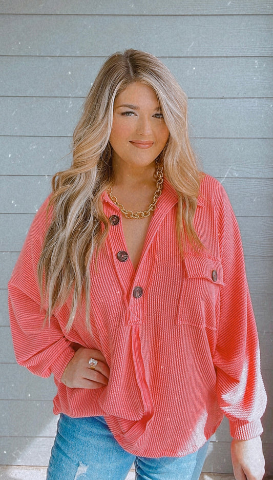 “She’s lovely” top in watermelon