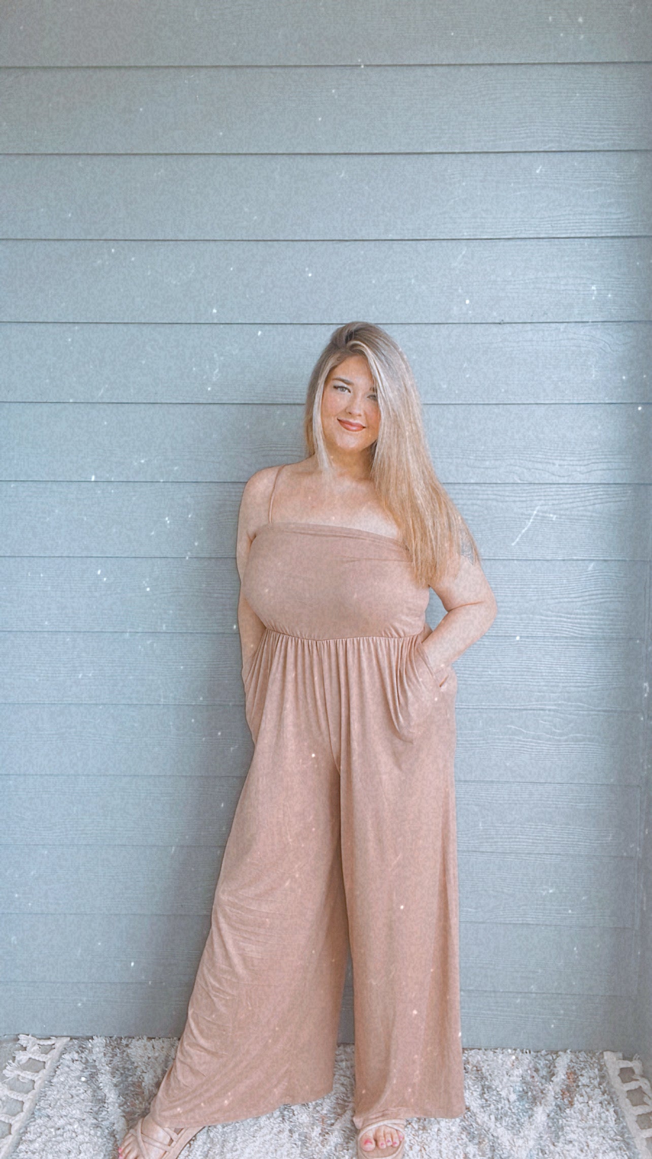 “So comfy” romper in taupe