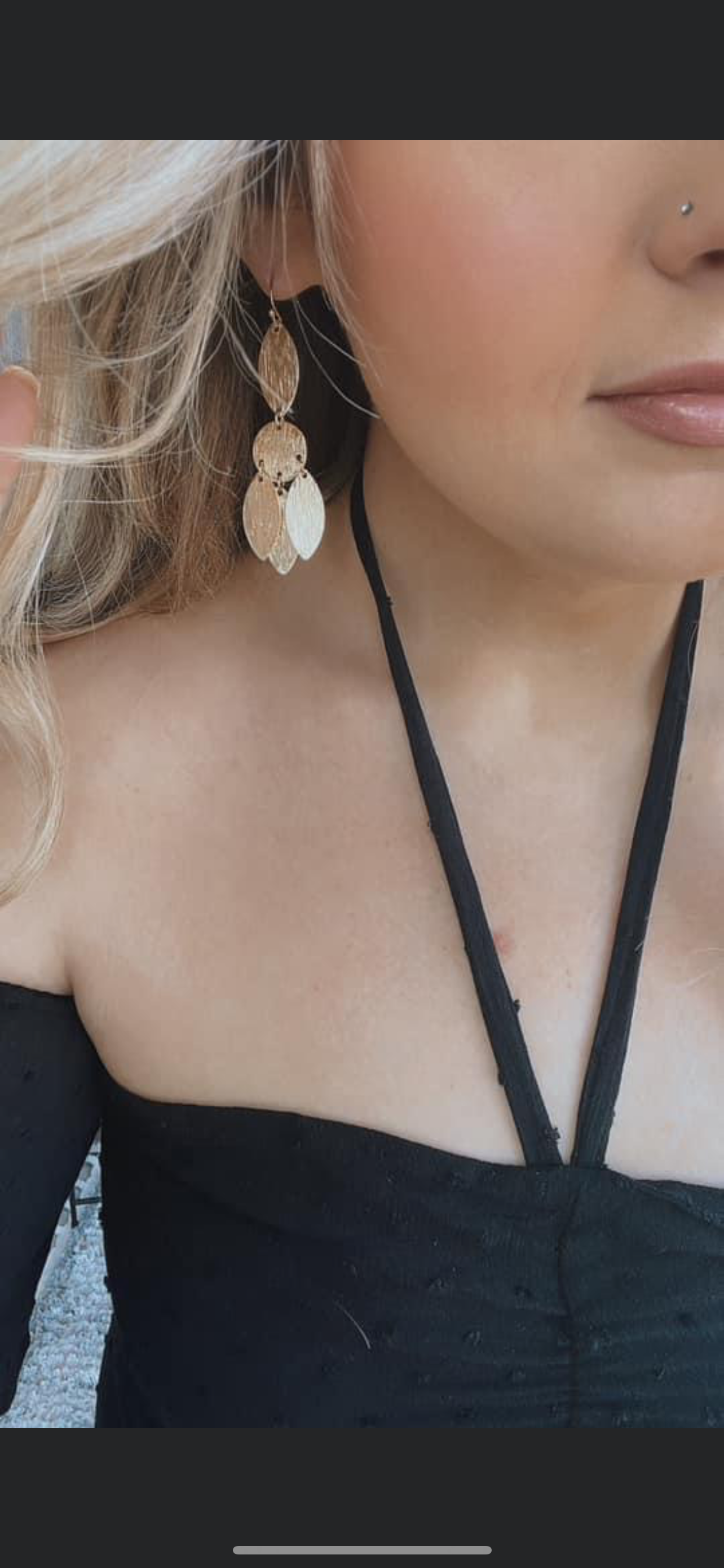 Gold dangle earrings